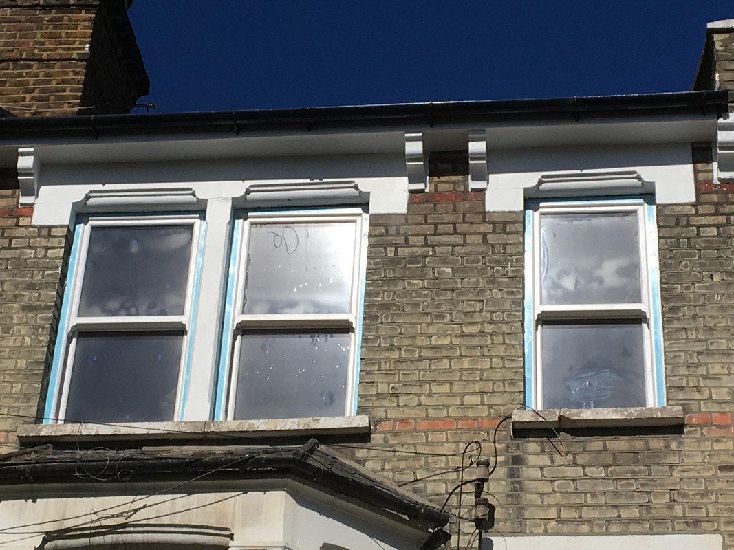 New uPVC sash windows fitted on Victorian terrace in Brixton