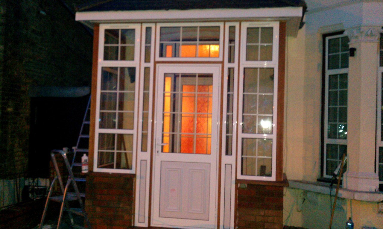 uPVC porch with Georgian bar glazing installed in Brixton